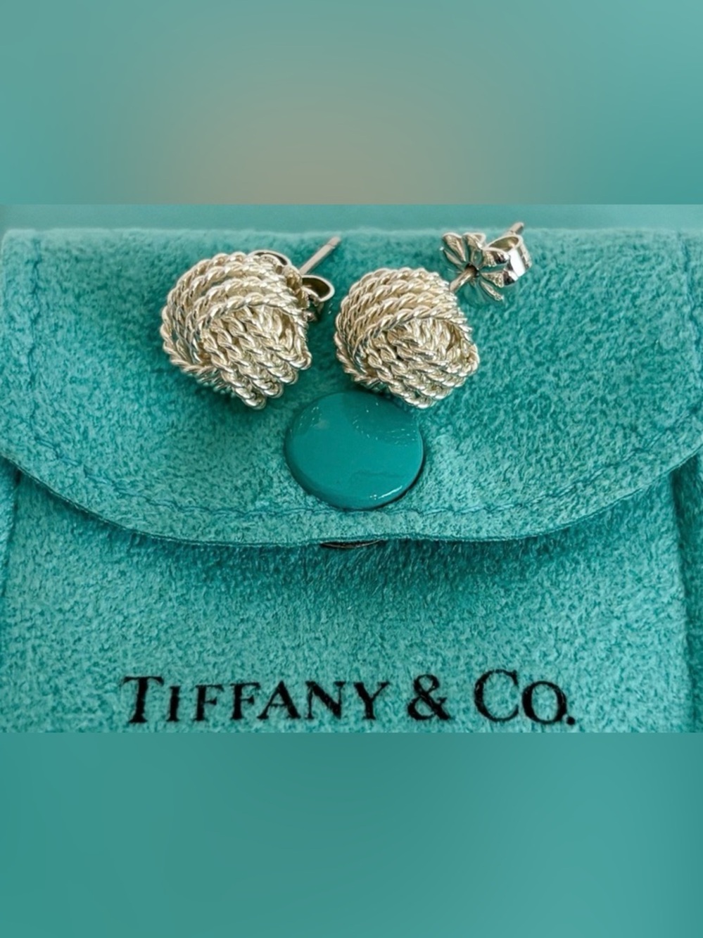Tiffany & Co. Silver Rope Twist Stud Earrings